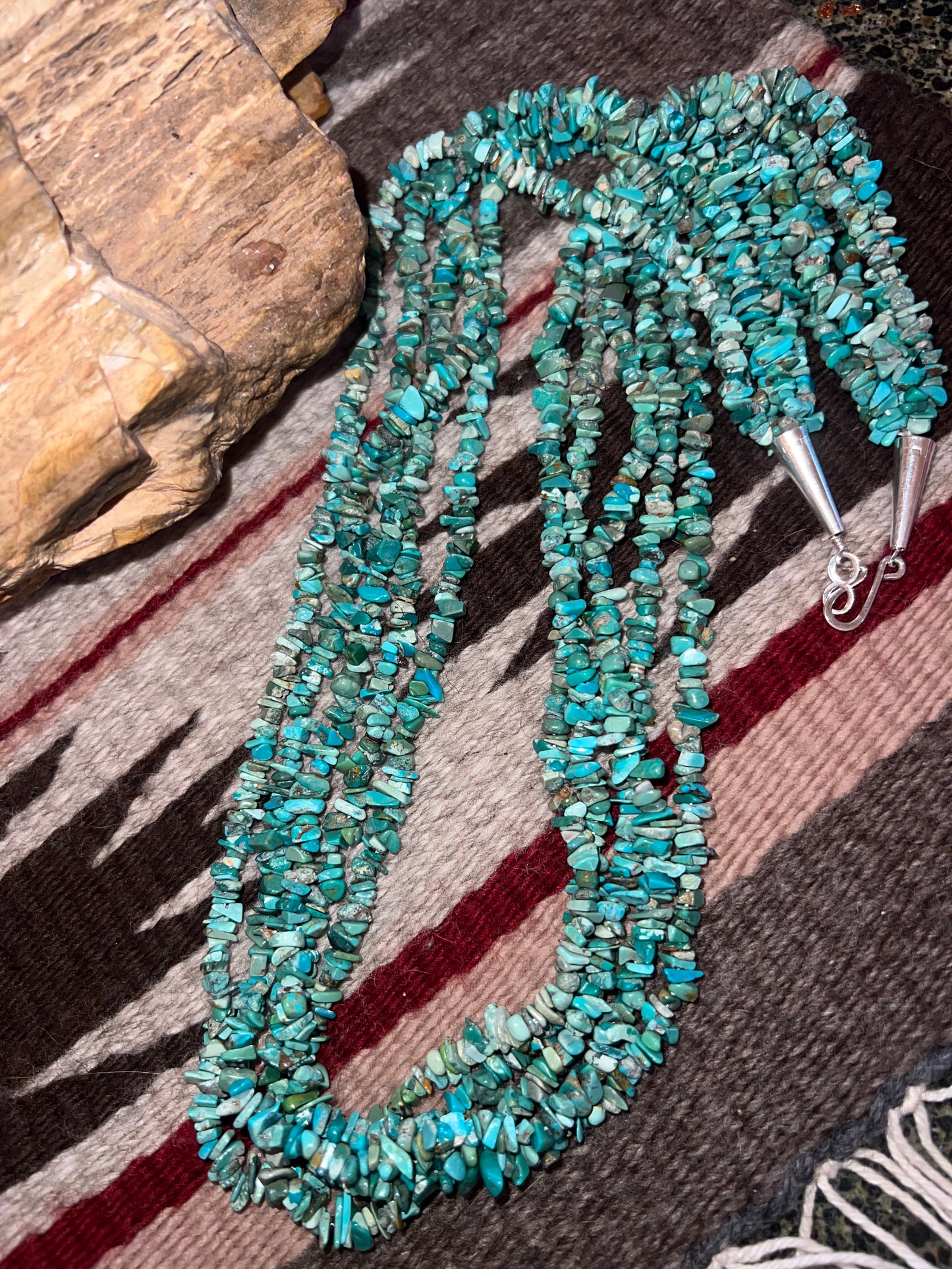 Navajo made five strand necklace