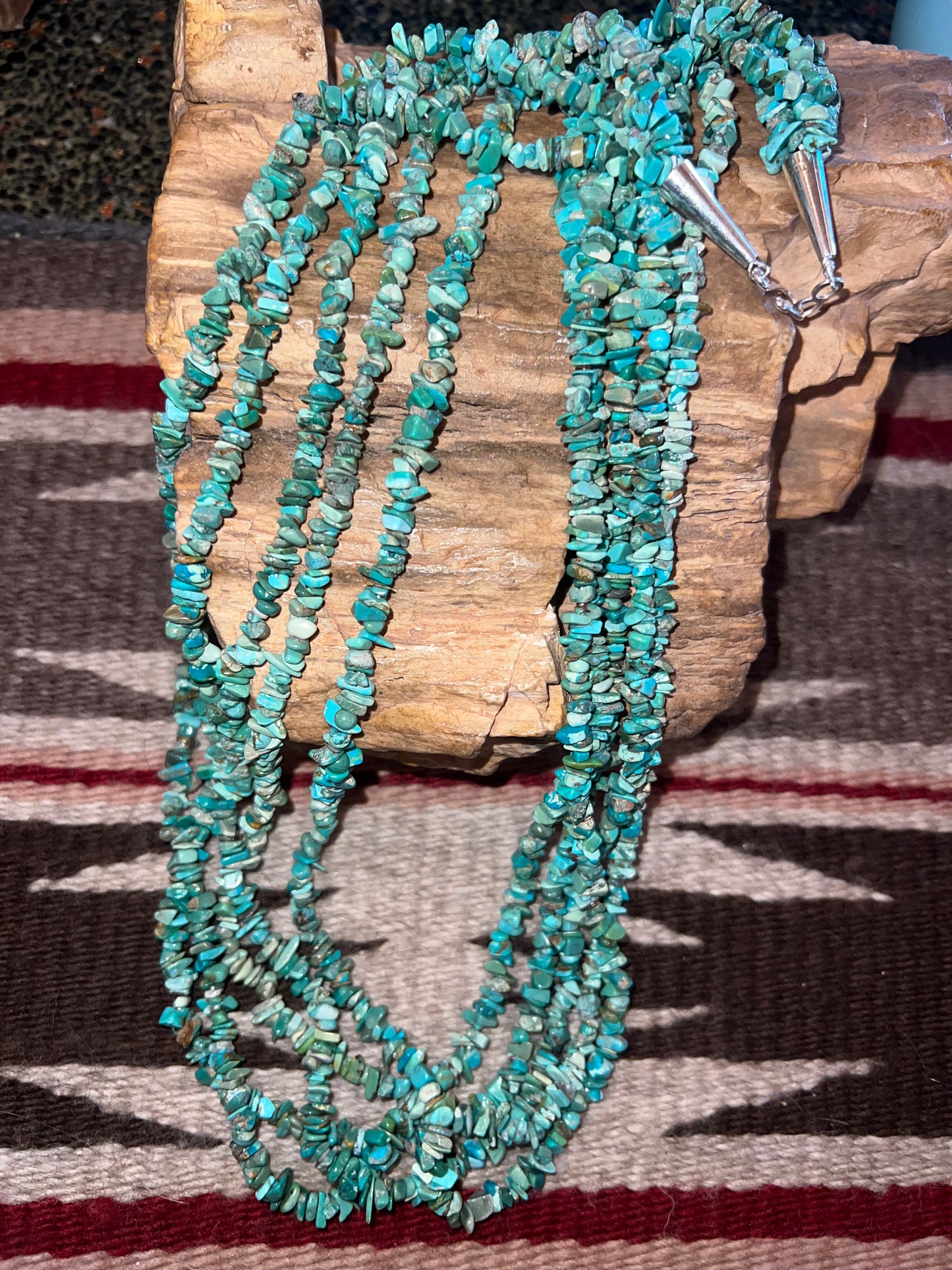 Navajo made five strand necklace