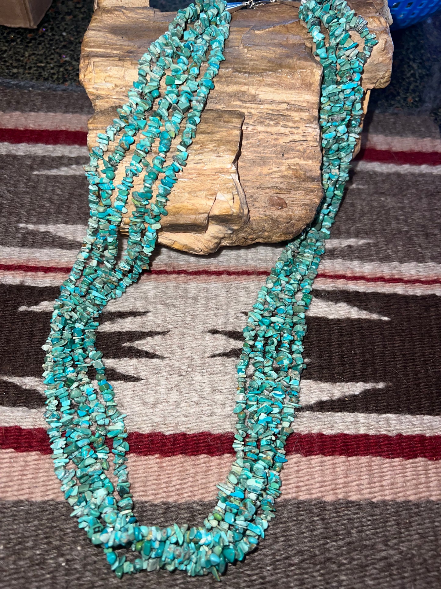 Navajo made five strand necklace