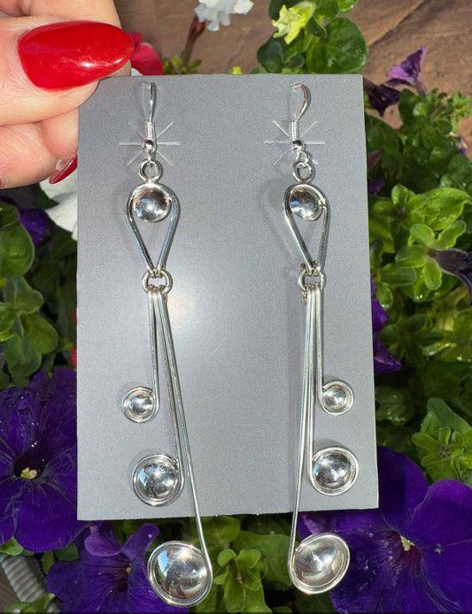 Navajo Sterling Silver Dangle Earrings