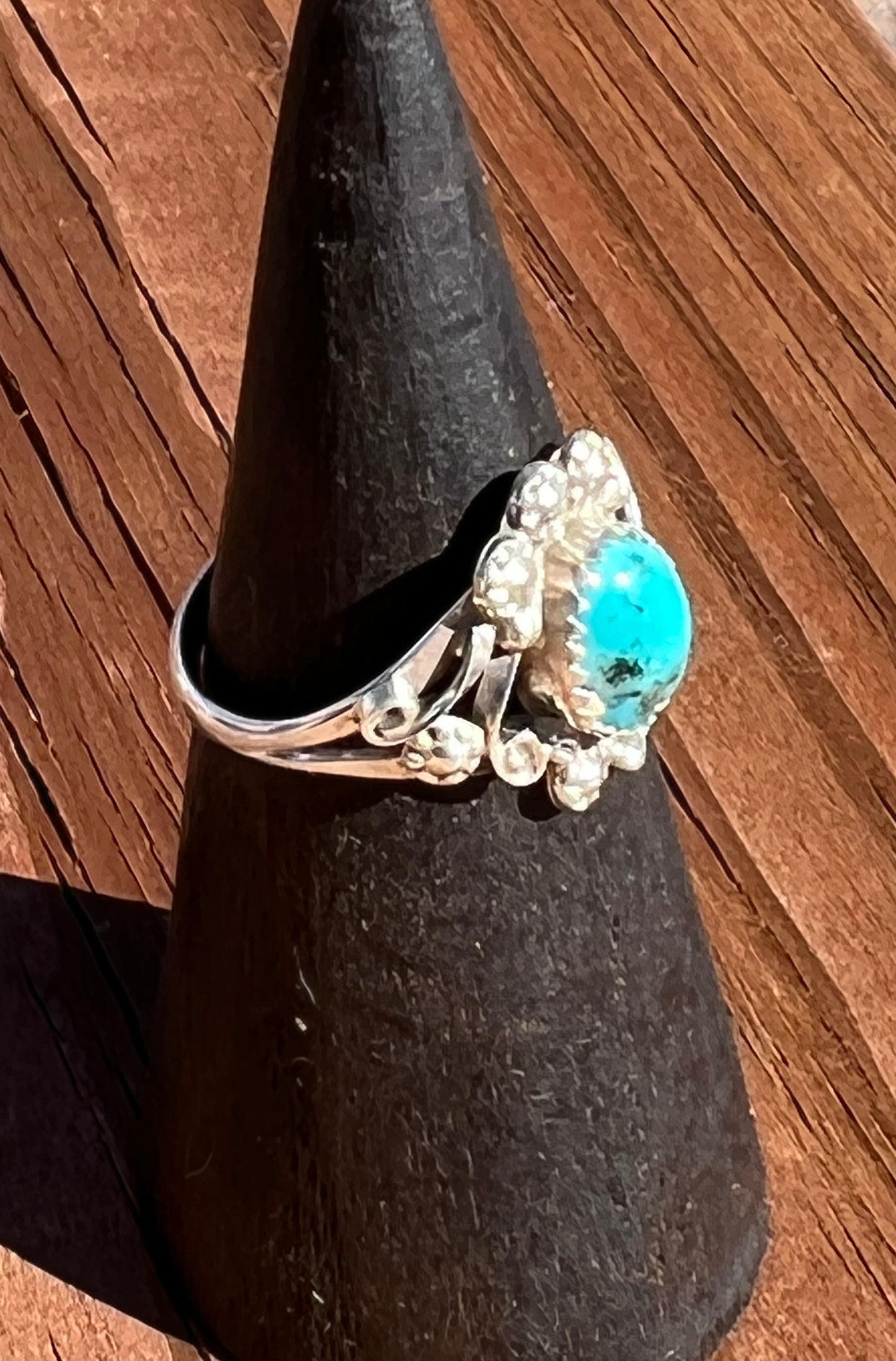 Navajo Sterling Silver Turquoise Ring Size 7