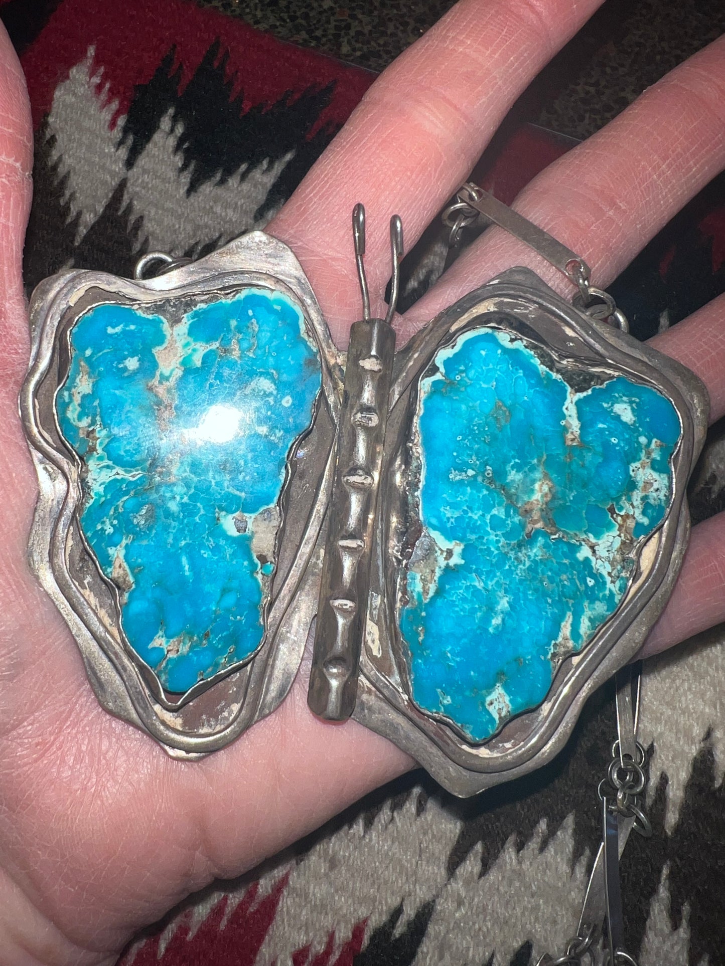 Vintage Sterling Turquoise Butterfly Collectors Piece