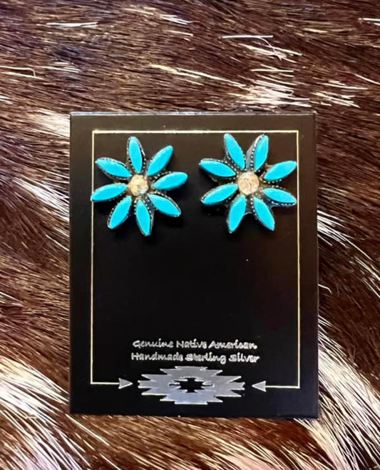 Stunning Sterling Flower Earrings