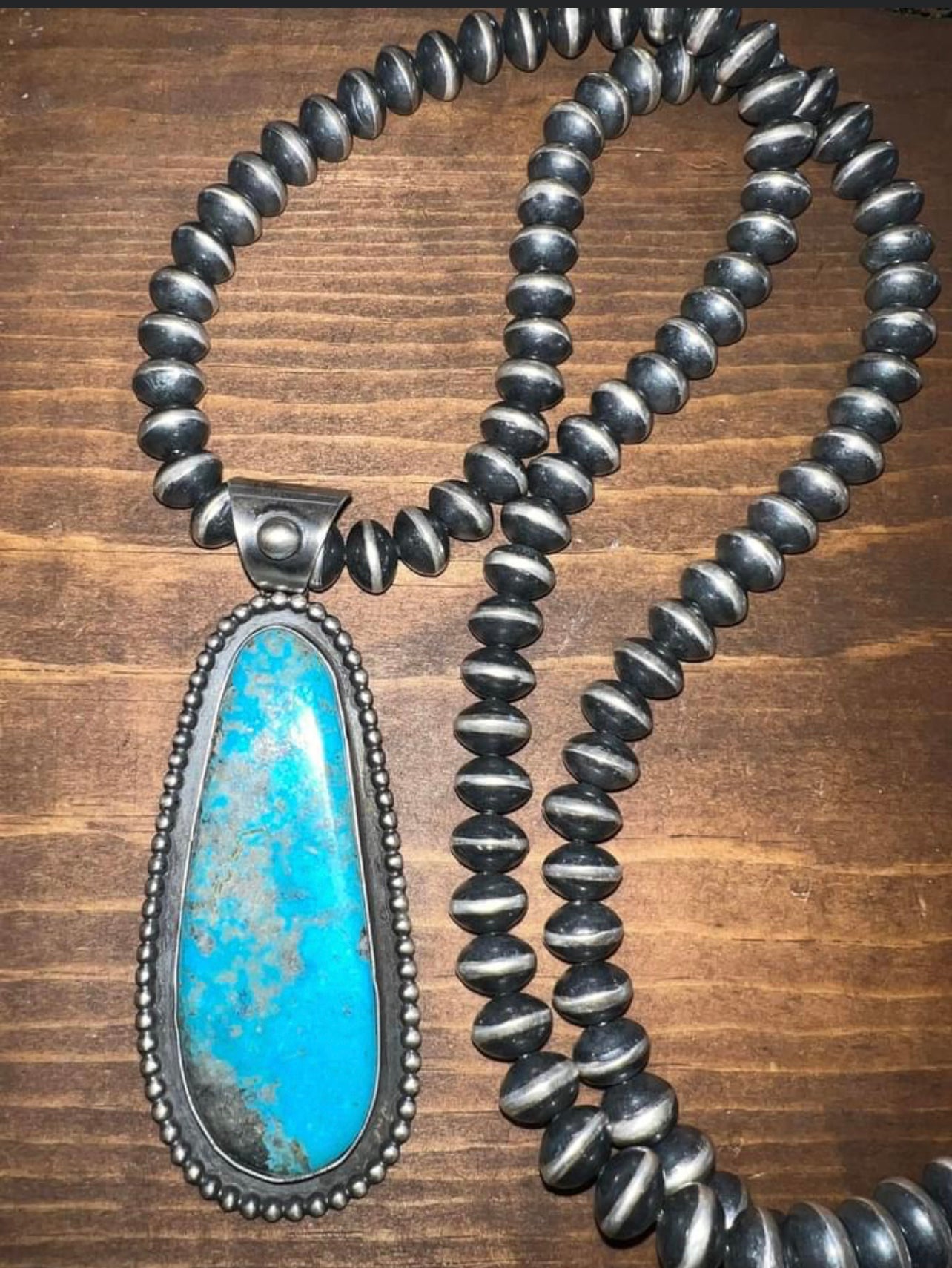 Huge Show Stopper Turquoise Sterling Pendant