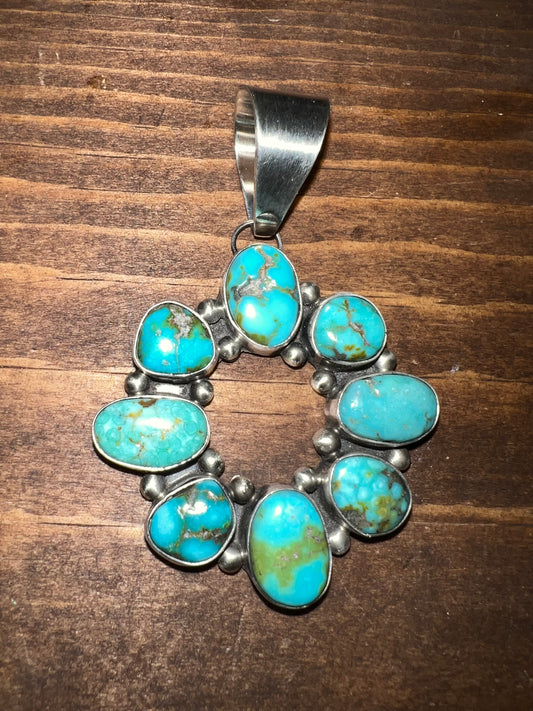 Stunning Sterling Silver Turquoise Pendant