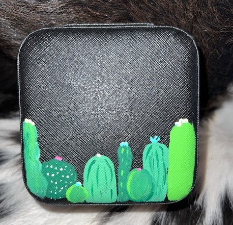 Hand Painted Cactus Travel Case