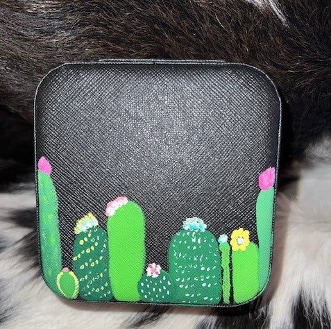 Hand Painted Cactus Travel Case