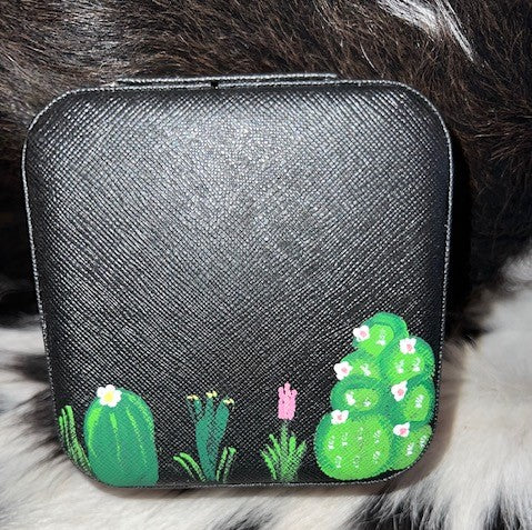 Hand Painted Cactus Travel Case
