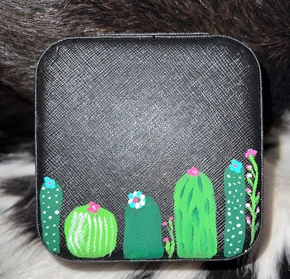 Hand Painted Cactus Travel Case