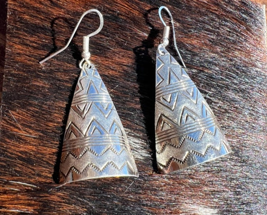 Navajo Sterling Silver Dangle Earrings